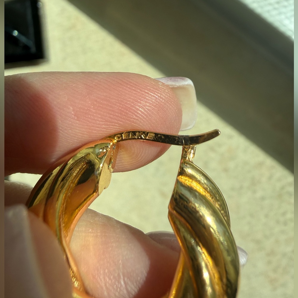🆕 Celine Braided Hoop Earrings ✨ - Picture 5 of 5